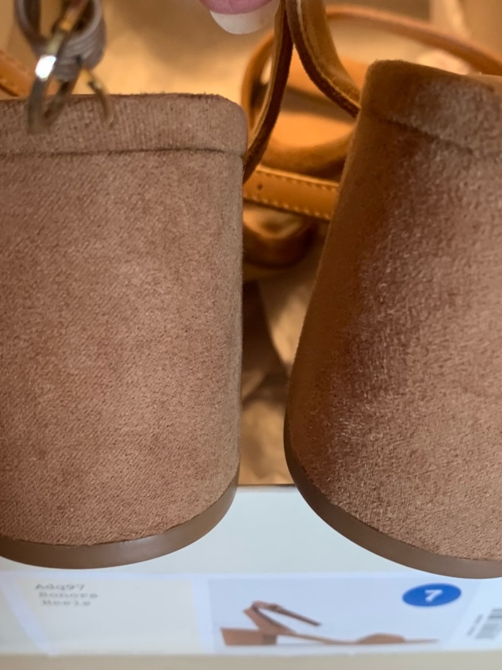 a new day Tan Suede Ankle-Strap Block Heels - Picture 2 of 4